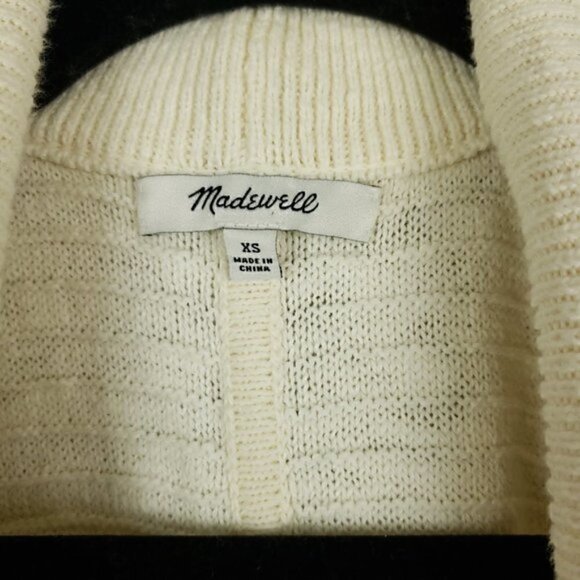 Madewell Harbor Open Cardigan Sweater Ivory Size XS - Picture 5 of 7